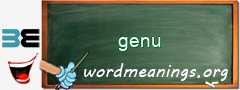 WordMeaning blackboard for genu